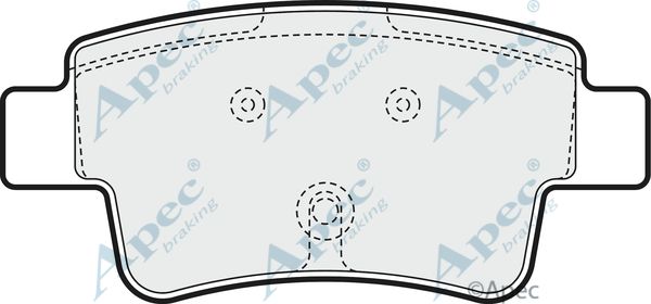 APEC BRAKING stabdžių trinkelių rinkinys, diskinis stabdys PAD1559